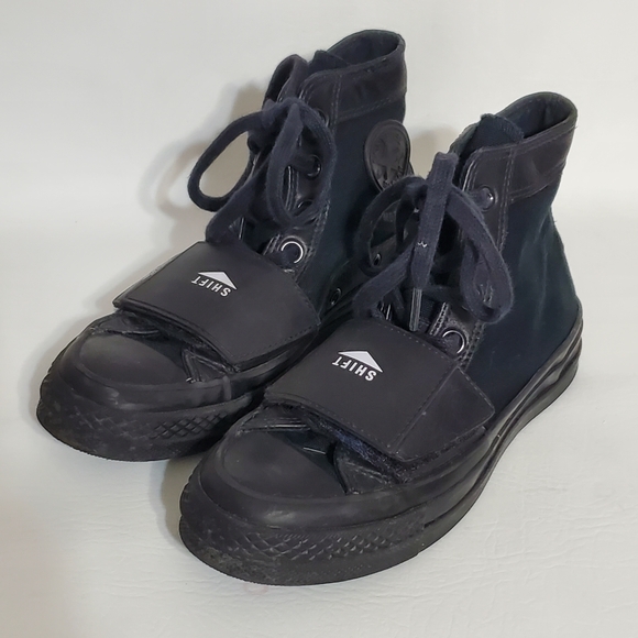 Converse Shoes - Converse Chuck Taylor Motorcycle Black Athletic Shoes Covered Laces Men's Size 3